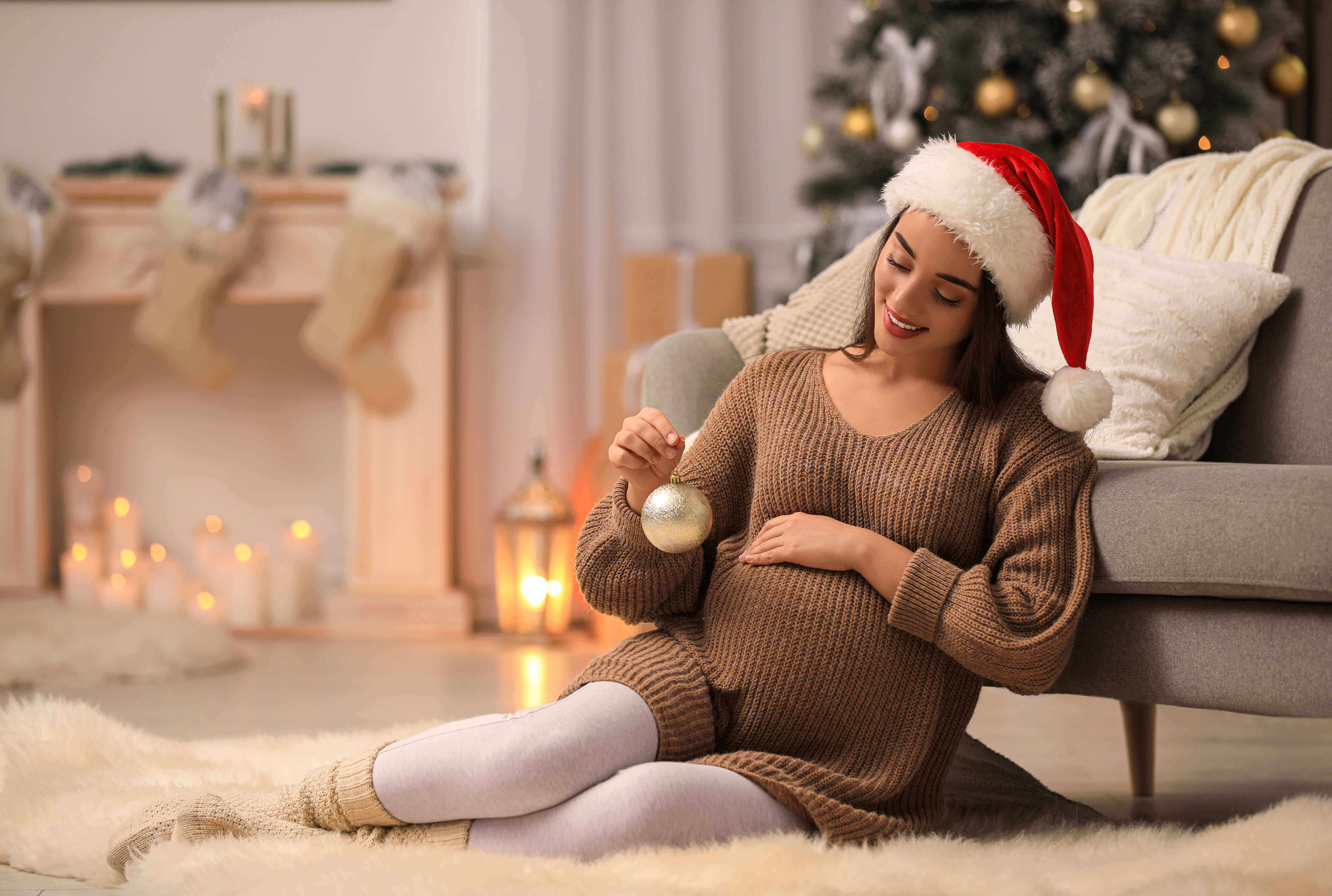 Weihnachtszeit mit Babybauch